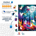 Mystical Ghost Forest Wooden Jigsaw Puzzle Fantasy Animal Shaped Art Puzzle