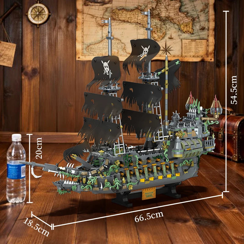 2434PCS Flying Dutchman Pirate Ship - Model Building Blocks Toy Secondary image