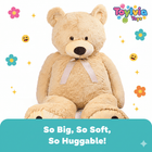 Giant 5Ft Teddy Bear Stuffed Animal | Cuddly Big Bear Plush | Toylvia