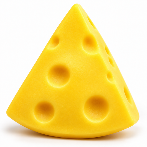 Giant Triangular Cheese Fidget Toy Soft Squeeze Squishy - alternate view