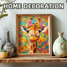 Giraffe Floral Art Jigsaw Puzzle for Adults - Premium Wildlife Animal Puzzle