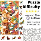 Giraffe Floral Art Jigsaw Puzzle for Adults - Premium Wildlife Animal Puzzle