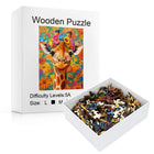 Giraffe Floral Art Jigsaw Puzzle for Adults - Premium Wildlife Animal Puzzle