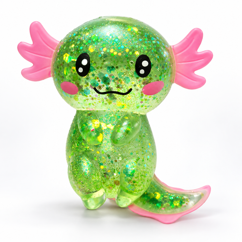 Glitter Malt Sugar Axolotl Squishy Sensory Fidget Toy - alternate view
