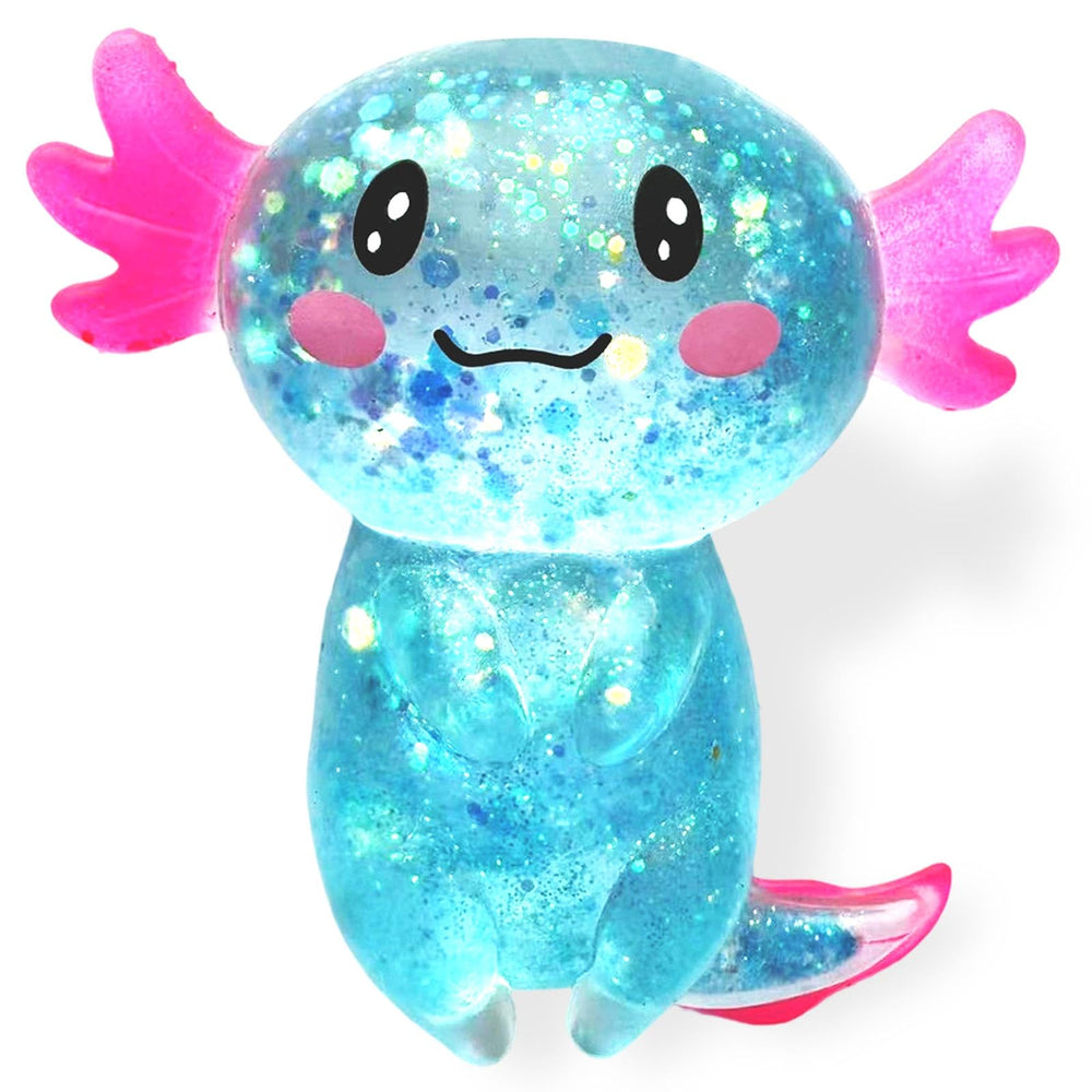 Axolotl Stress Relief Toy Glitter Fidget Toys Cute Malt Sugar Axolotl Toy Fidget, Blue