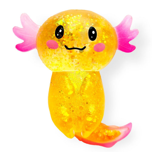 Axolotl Stress Relief Toy Glitter Fidget Toys Cute Malt Sugar Axolotl Toy Fidget, Orange