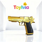 Gold Desert Eagle Shell Ejection Soft Bullet Toy Gun - Realistic Action Toy Pistol