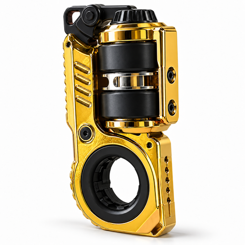 Gold โ straight vertical three-quarters-right studio photo