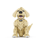 Side profile view of 1754 piece Golden Retriever dog model displaying body structure and tail detail.