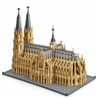 6028-piece Gothic cathedral building block model, rear three-quarter studio view
