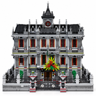 Straight-on full front view of the Gothic hospital building-block model