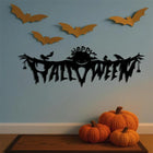 Gothic Halloween Metal Wall Art Decor Iron Haunted Plaque