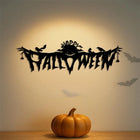 Gothic Halloween Metal Wall Art Decor Iron Haunted Plaque