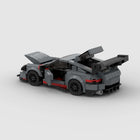 The Stealth Racer: 374-Piece Gray Sports Car DIY Construction Kit
