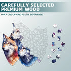 Gray Wolf Pack Wooden Jigsaw Puzzle Unique Animal Shaped