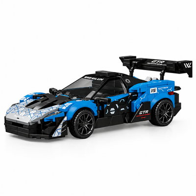 Blue Storm Supercar Building Blocks Race Car Model