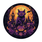 Halloween Cat & Pumpkin Wooden Puzzle for Adults – Irregular Jigsaw