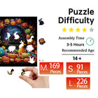 Halloween Pumpkin Wooden Puzzle for Adults – Irregular Jigsaw