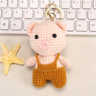 Crochet Animal Bag Charm—Handwoven Knitted Keychain for Car Keys