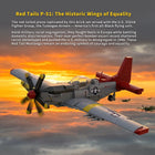 666pcs P-51 Mustang Fighter Plane Military Building Blocks Kit