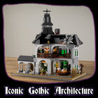 Gothic Victorian Manor Building Blocks Kit - 1491pcs Spooky Horror Castle