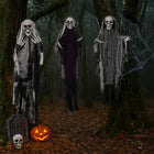 3-Pack Hanging Halloween Skeleton Ghost Grim Reaper Props