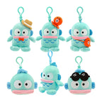 “Sanrio Hangyodon Plush Keychain – all 6 styles including Classic, Chef Hat, Orange Fish, Sleeping, Sunglasses, and Bow Tie – Toylvia”