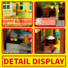 Happy Burger Shop Building Blocks | 1222PCS MOC Street View | Toylvia