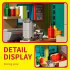 Happy Burger Shop Building Blocks | 1222PCS MOC Street View | Toylvia