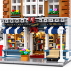 Hardware Store miniature tool displays, striped awnings and storefront details