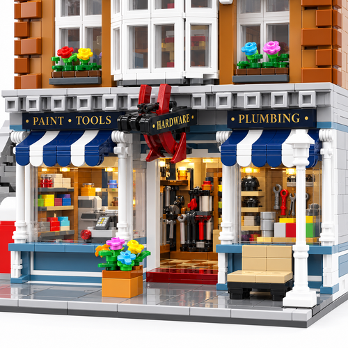 Hardware Store Building Blocks Set 3642PCS 7 Figures - alternate view