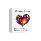 Heart Blossom Wooden Jigsaw Puzzle Colorful Floral Art Puzzle with Unique Pieces