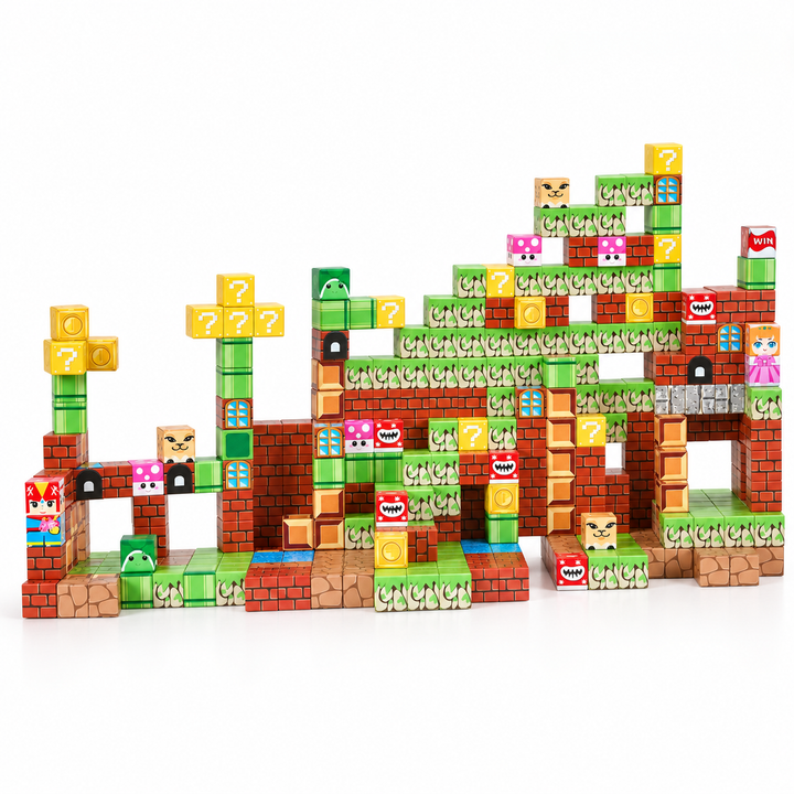 100-piece Magnet Set magnetic cube set in a white studio, full three-quarter view.