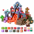 150-piece Dark Castle magnetic cube set in a white studio, full three-quarter view.