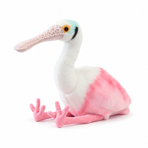 30CM realistic heron plush toy left-facing studio image