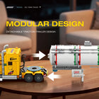 American Conventional Truck Building Blocks Set - 1119pcs Oil Tanker Model
