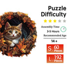 Optical Feline: 3D Vision Effect Cat Wooden Puzzle