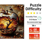 Botanical Core: High-Difficulty Apple World Wooden Jigsaw Puzzle