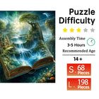 Literary Haven: High-Difficulty Magical Forest of Books Wood Puzzle