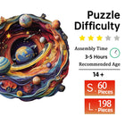 Celestial Sphere: Space Planet High-Difficulty Wood Jigsaw