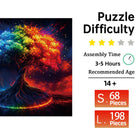 Mindful Mastery: Colorful Tree of Life High-Difficulty Wood Jigsaw