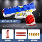 USP DIY Assemble Building Block Toy Gun - Realistic Shell Ejection Soft Bullet Kit