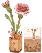 Rowood 3D Wooden Rose Bouquet - DIY Adjustable Flower Model Kit