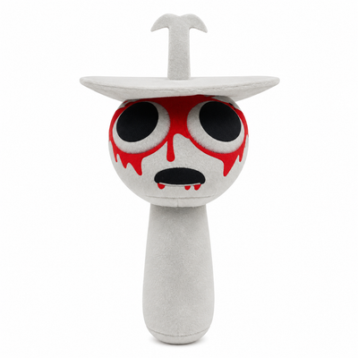 Horror Clukr Sprunki Plush Toy – Gray Monster Stuffed Animal 20cm