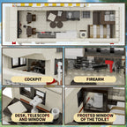 Rear view of the apocalypse prison showing room details and furniture
