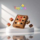 Huarong Road Wooden Logic Puzzle - Brain Teaser Strategy Game