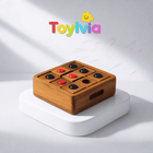 Huarong Road Wooden Logic Puzzle - Brain Teaser Strategy Game