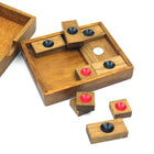 Huarong Road Wooden Logic Puzzle - Brain Teaser Strategy Game