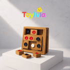 Huarong Road Wooden Logic Puzzle - Brain Teaser Strategy Game