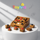 Huarong Road Wooden Logic Puzzle - Brain Teaser Strategy Game